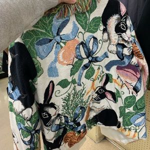 Jan Jems Tapestry Jacket With Rabbit